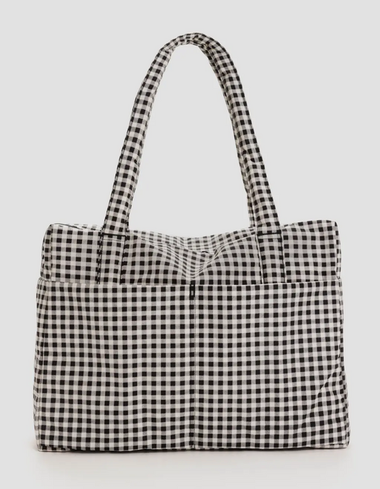 Cloud carry on | black and white gingham