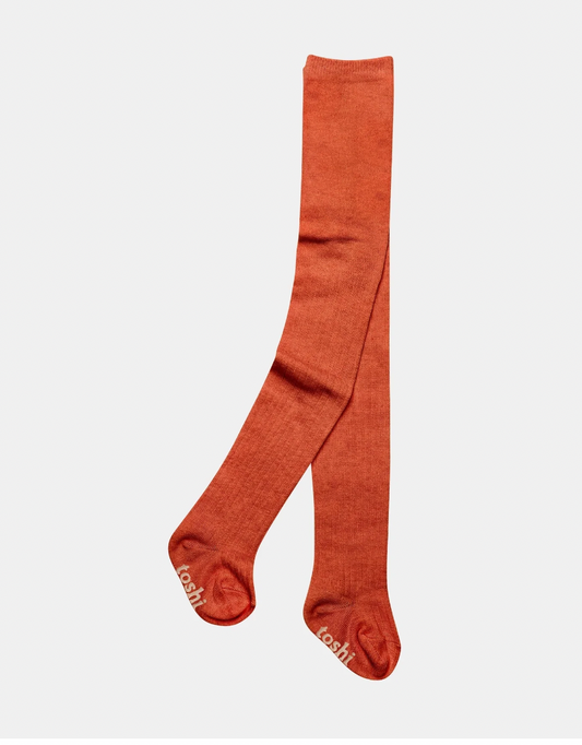 Organic tights footed | saffron