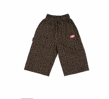 denim leopard cargos