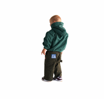 denim leopard cargos