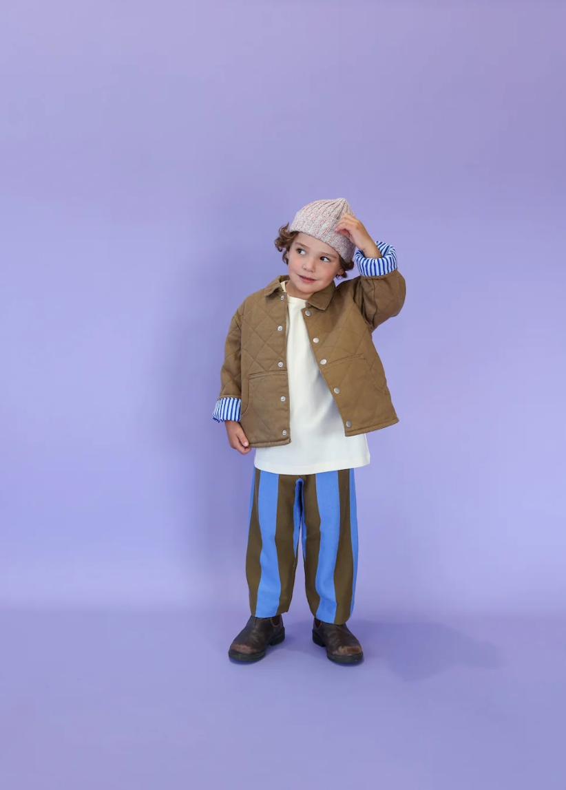 Organic quilted denim jacket