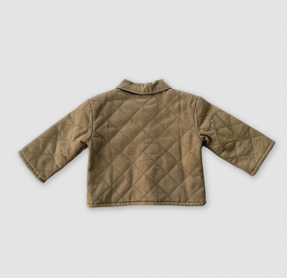 Organic quilted denim jacket