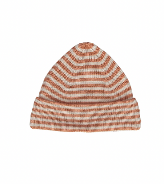 Berlin Merino Beanie | Biscuit and Cream Stripe