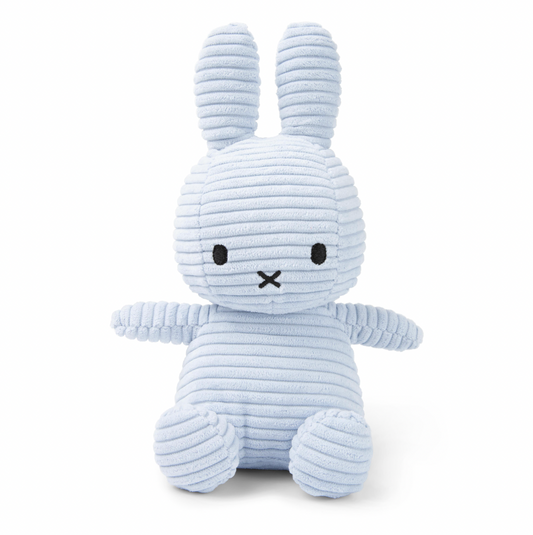 Miffy | 23cm Sitting Corduroy Plush | Ice Blue