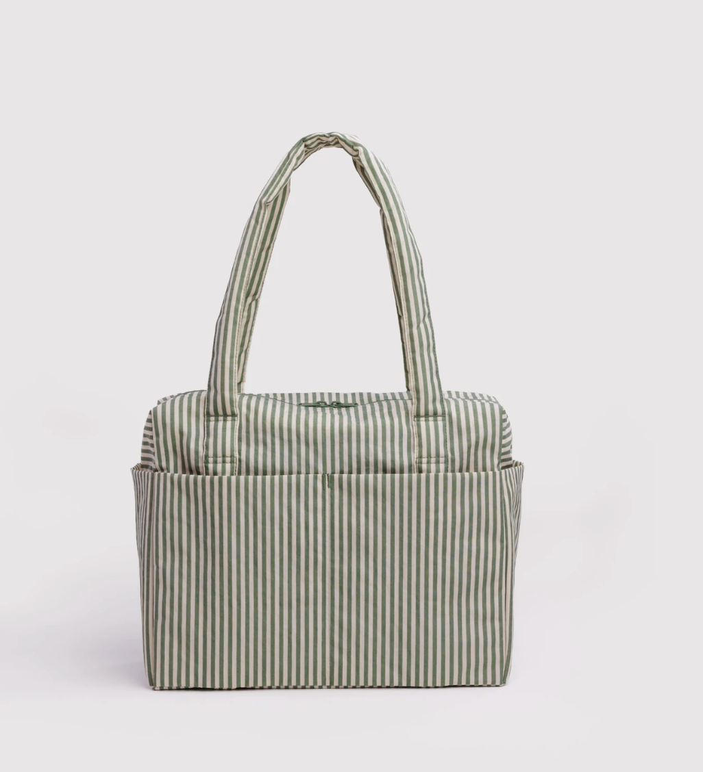 Small cloud carry on | Sage Stripe