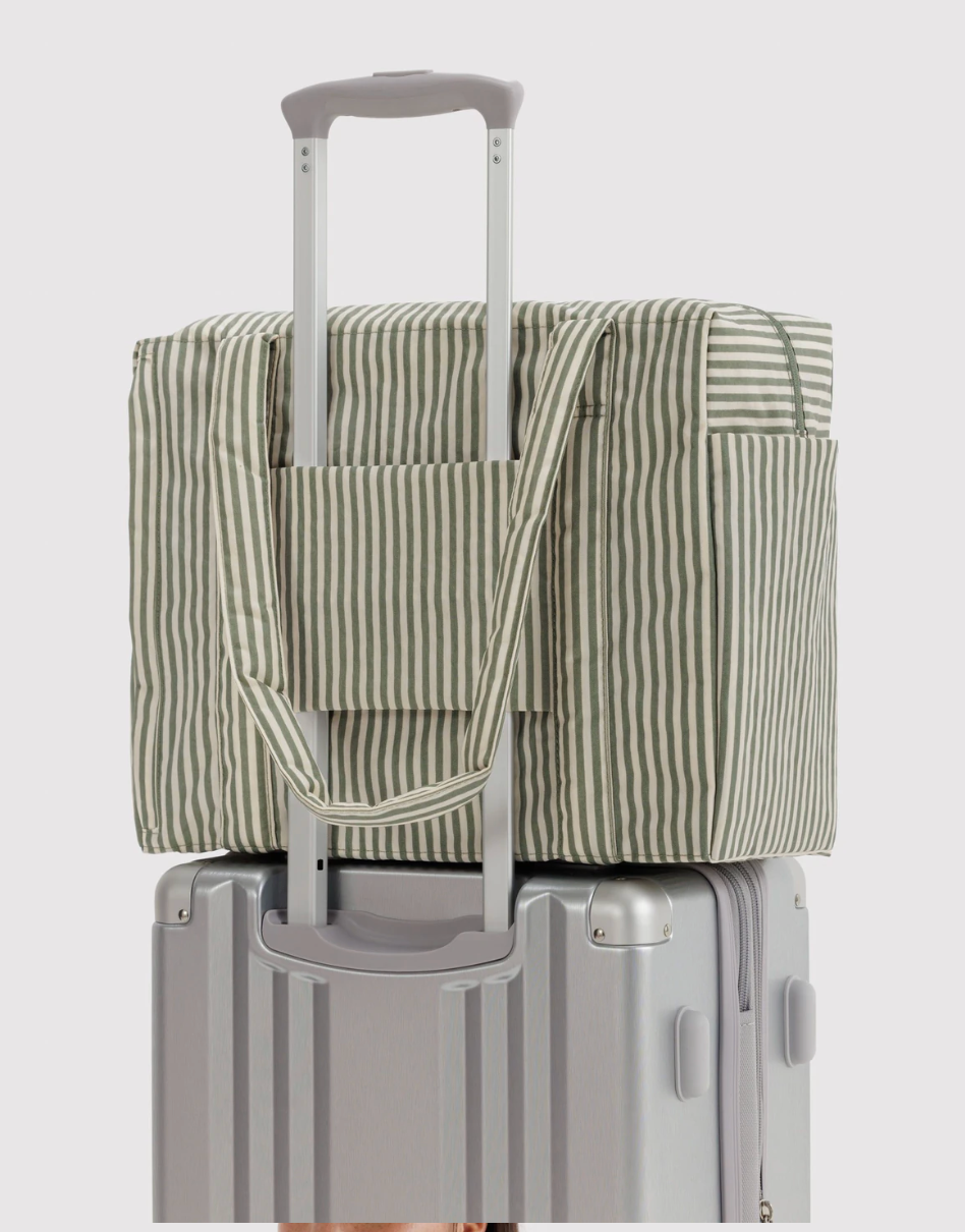 Small cloud carry on | Sage Stripe
