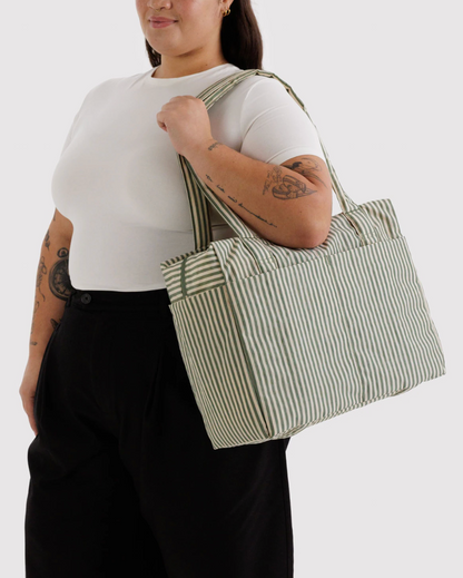 Small cloud carry on | Sage Stripe