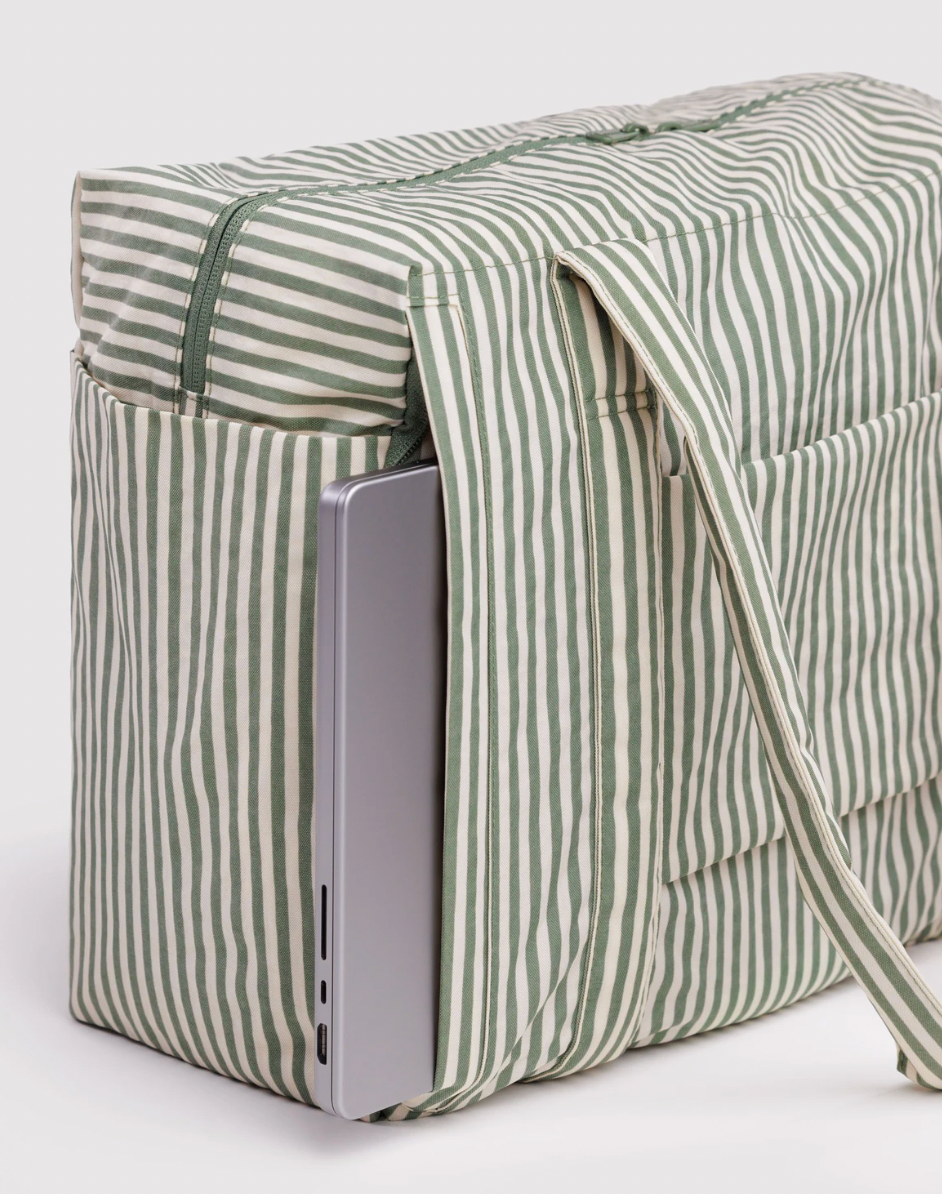 Small cloud carry on | Sage Stripe