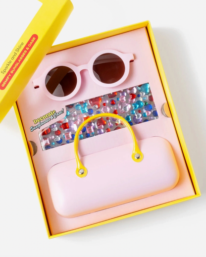 sparkle and shine sunglasses + case set