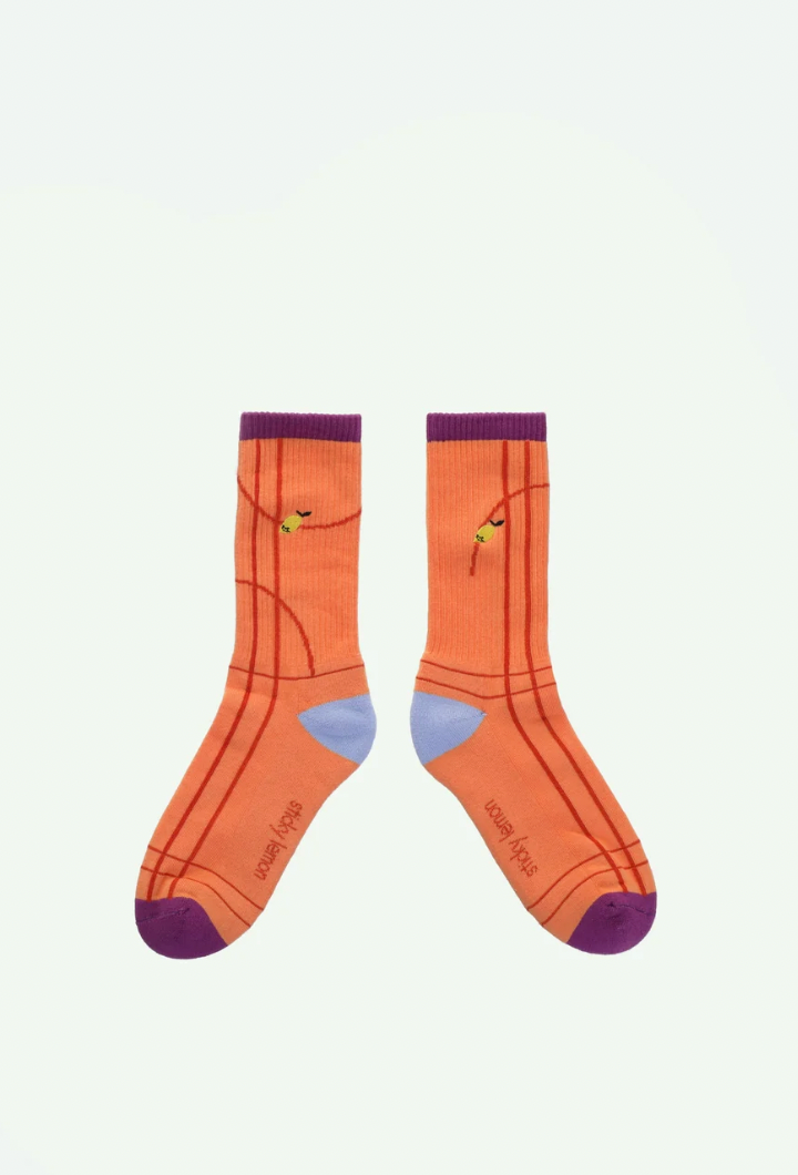 sporty socks | better together | gravel orange