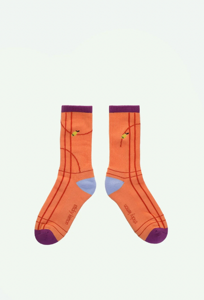 sporty socks | better together | gravel orange