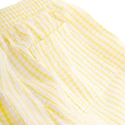 The cami short - lemon gingham