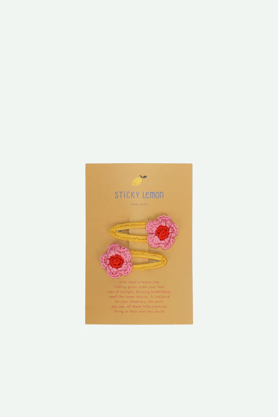 Hair clip flowers | 2 pack | pink flower