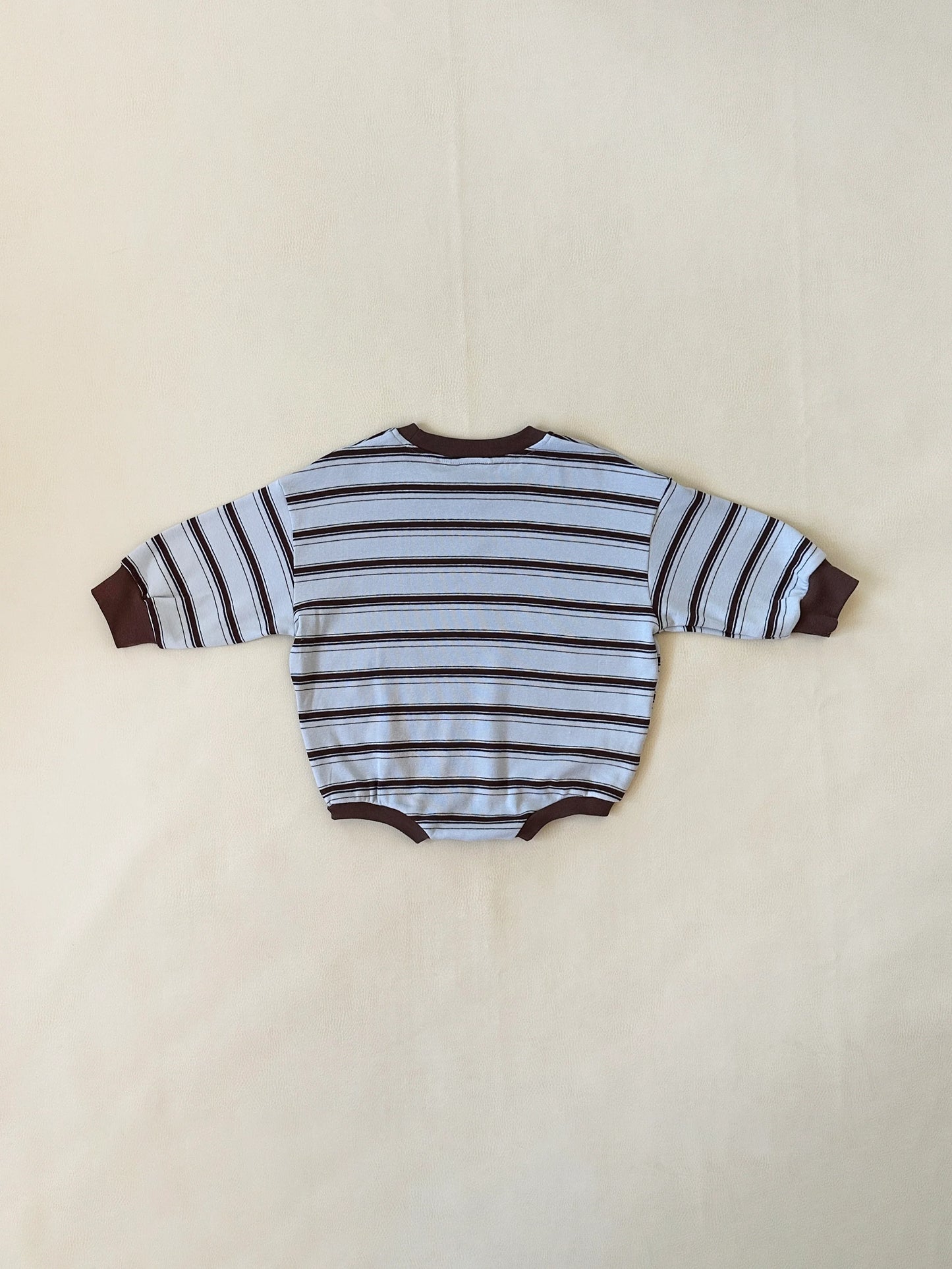 Mattie Stripe Cotton Bodysuit | Blue Stripe