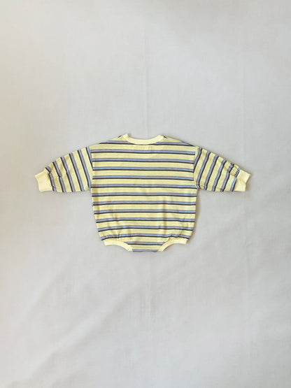 Mattie Stripe Cotton Bodysuit | Yellow Stripe