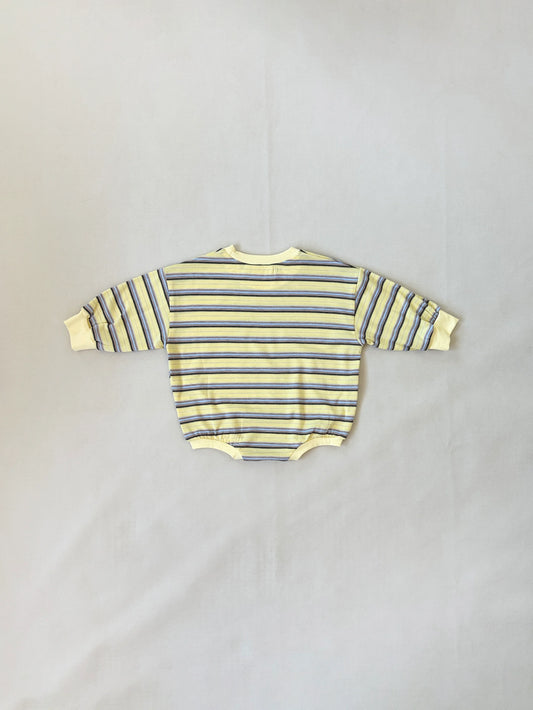 Mattie Stripe Cotton Bodysuit | Yellow Stripe