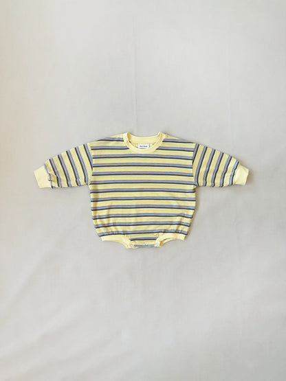 Mattie Stripe Cotton Bodysuit | Yellow Stripe