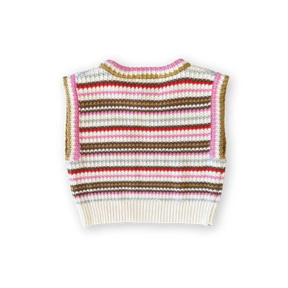 Organic sunshine stripe knit top