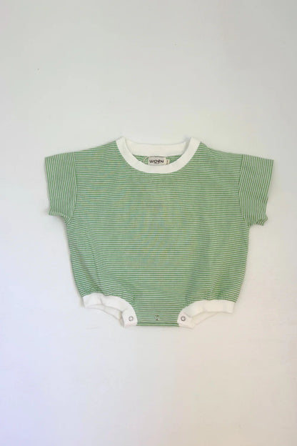 Stripey T-Shirt Romper | Apple
