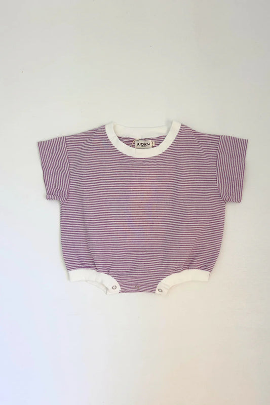 Stripey T-Shirt Romper | Lavender
