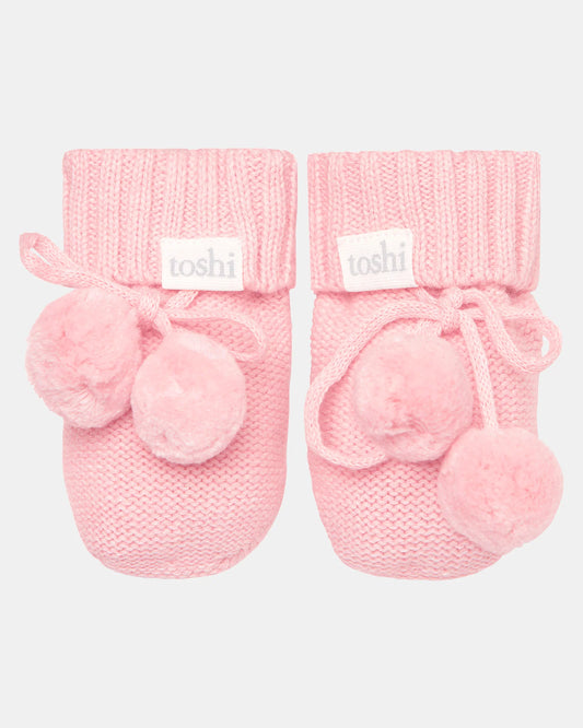 Organic booties Marley | pearl