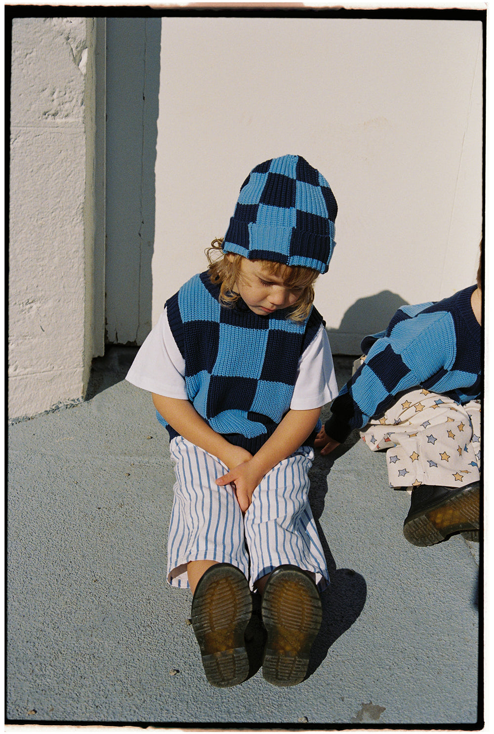 SUNDAY BEANIE - LIGHT BLUE + DARK BLUE