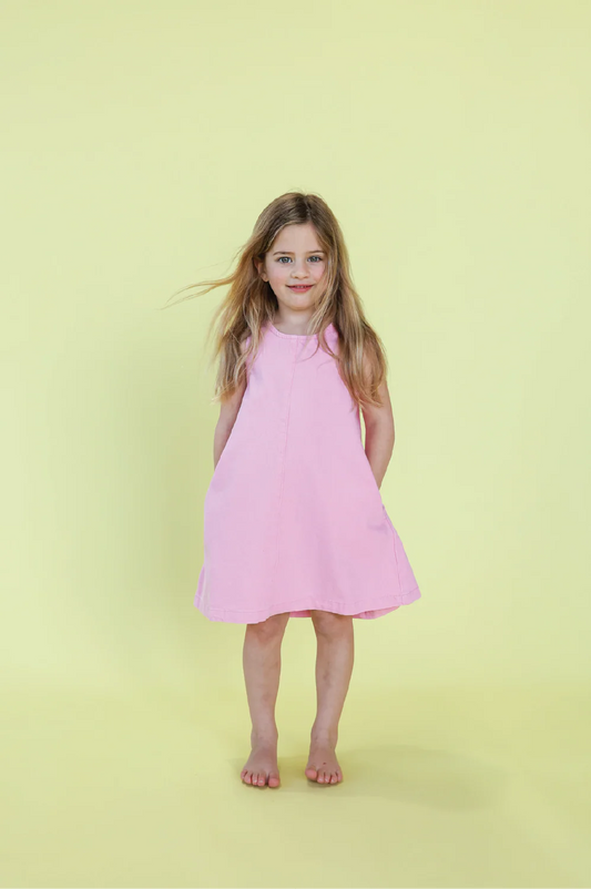 Organic denim shift dress | candy