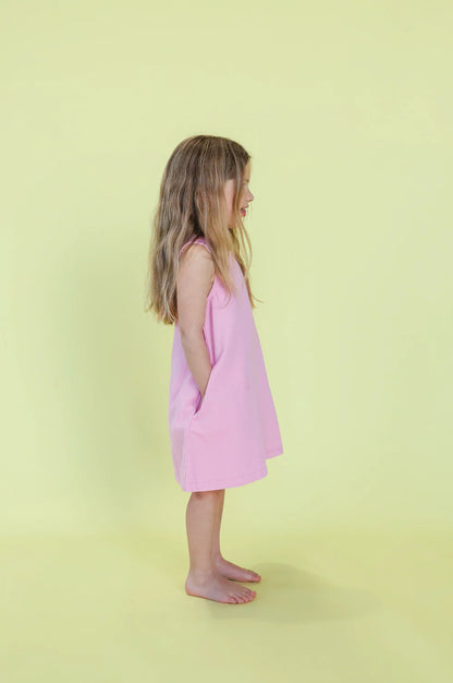 Organic denim shift dress | candy