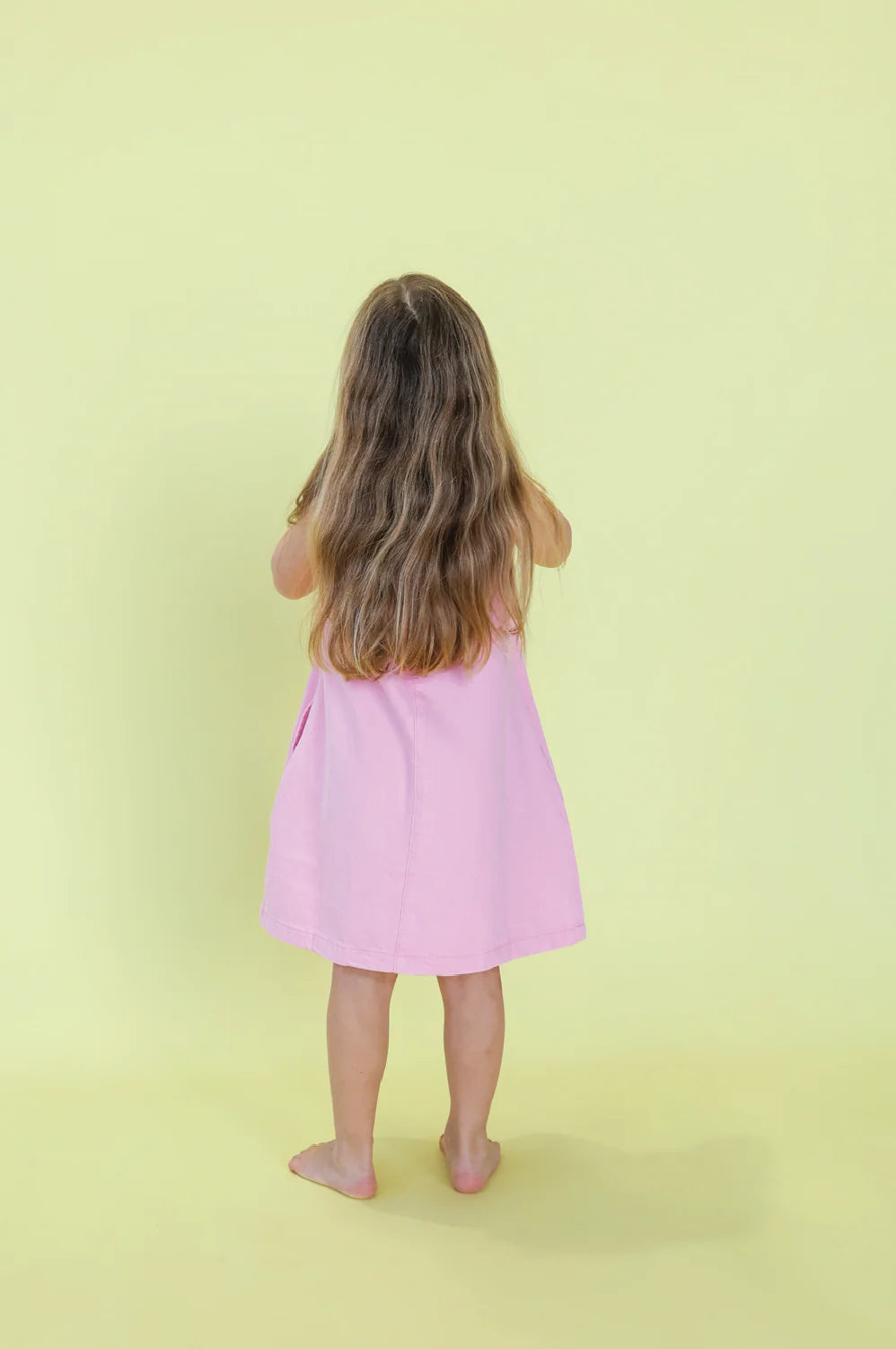 Organic denim shift dress | candy