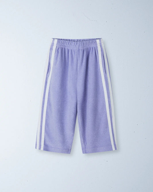Twin stripe terry pant | lilac