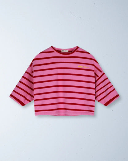 Row Row pullover | rose stripe