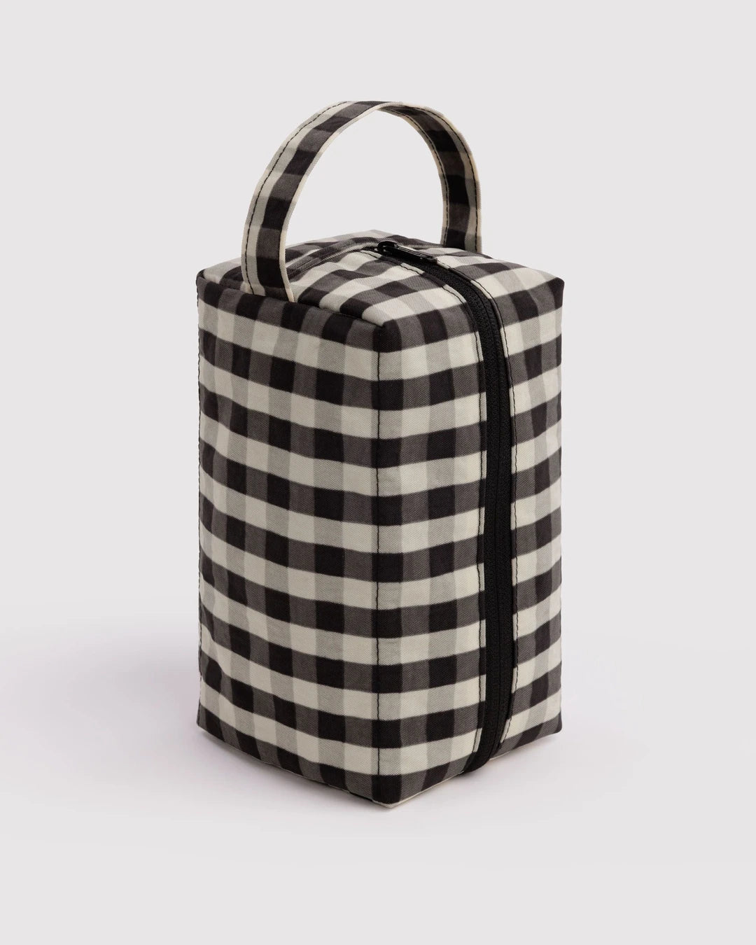 dopp kit | black and cream gingham