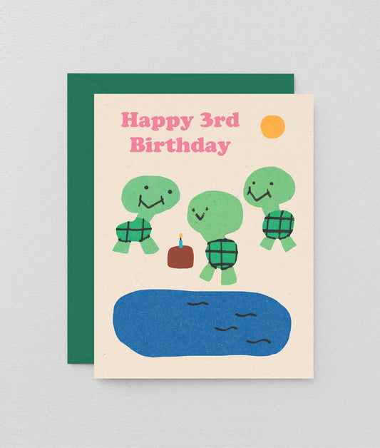 Happy 3rd Birthday Kids Birthday Greetings Card