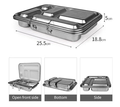 Stainless steel bento lunchbox | 5 compartments | rose