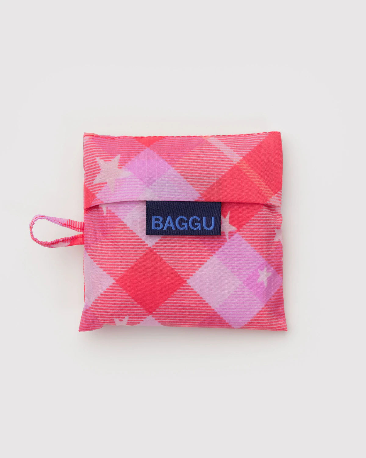 Baby Baggu | Pink star plaid