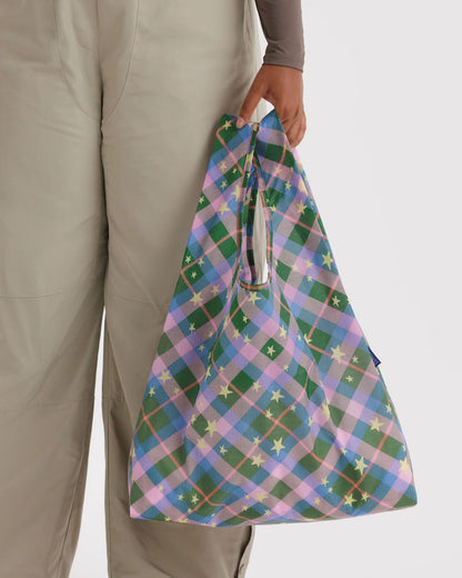 Standard Baggu | green star plaid