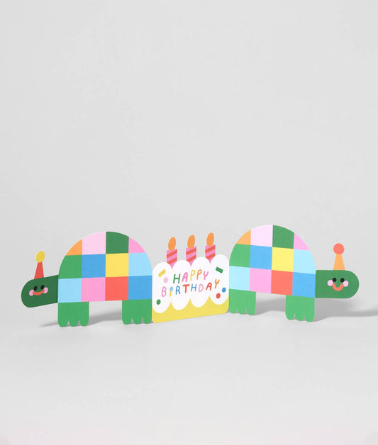 Birthday Tortoises Fold Out Card