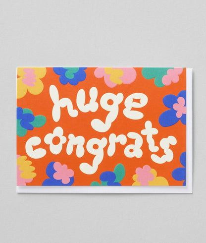 Huge Congrats Embossed Greetings Card
