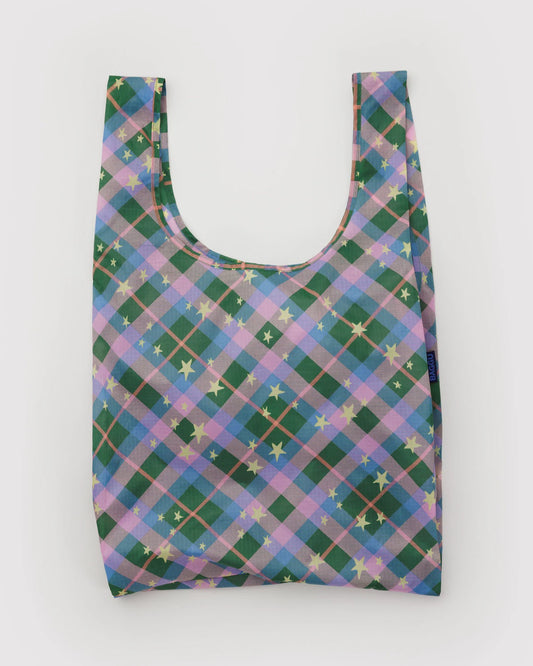 Standard Baggu | green star plaid