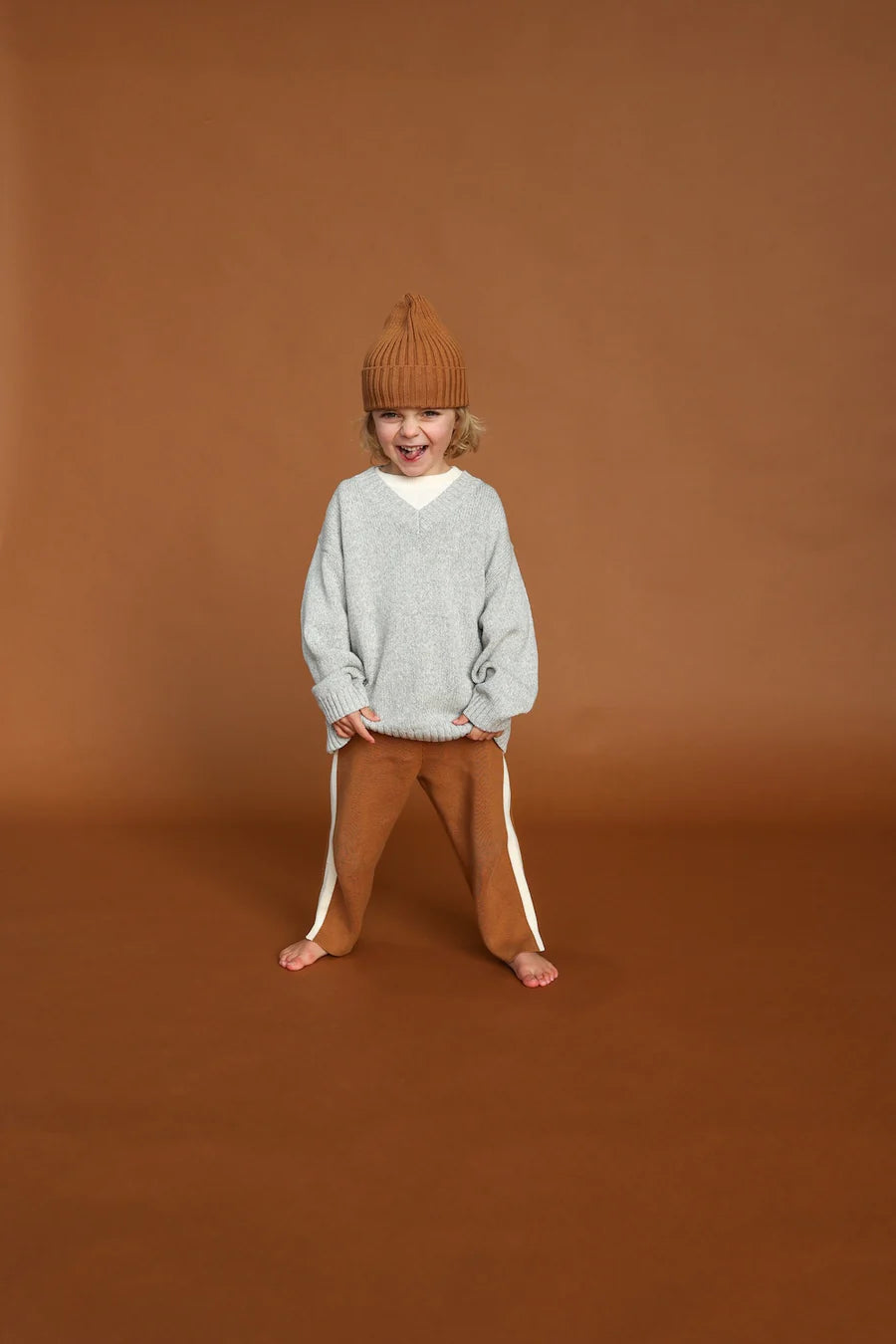 V-Neck pull over | grey marle