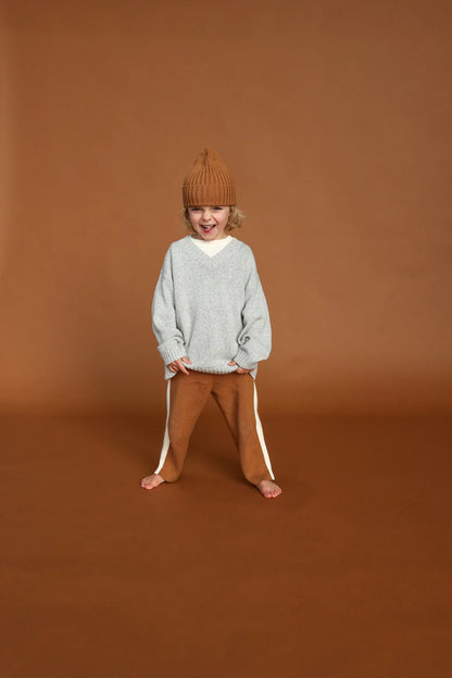 V-Neck pull over | grey marle
