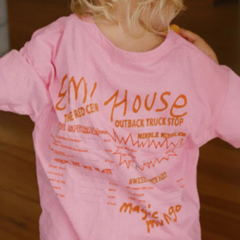 EMU HOUSE EATS TEE | pink