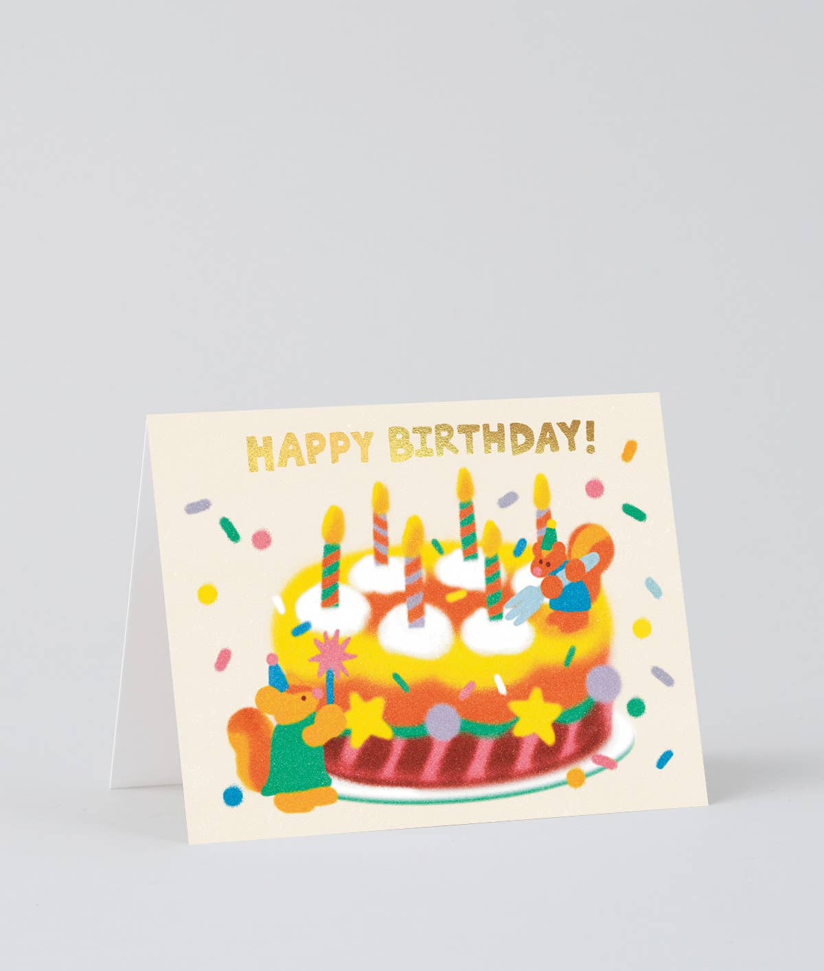 Happy Birthday Cake & Candles' Card