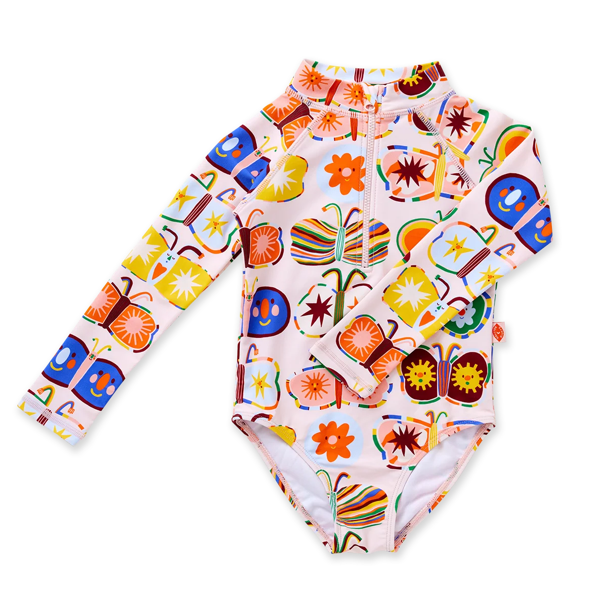 Long Sleeve Zip Bather / Flutterby | kids