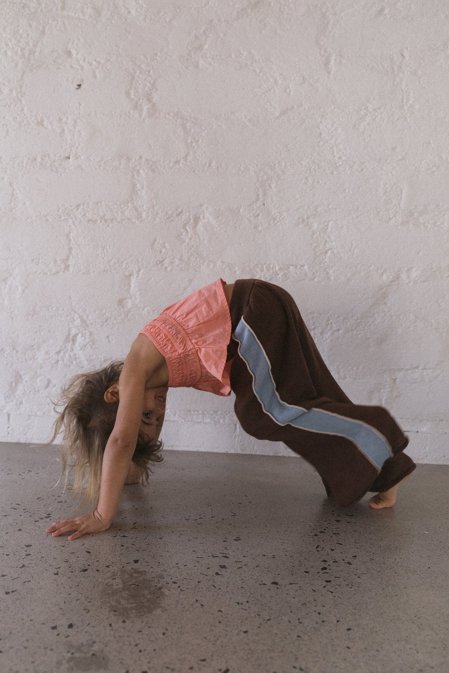 Lightweight knit pants | choc contrast