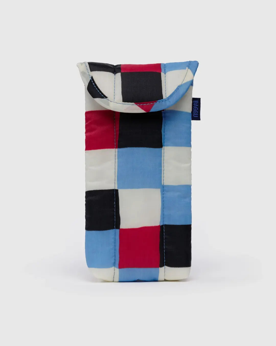Puffy glasses sleeve | painted check