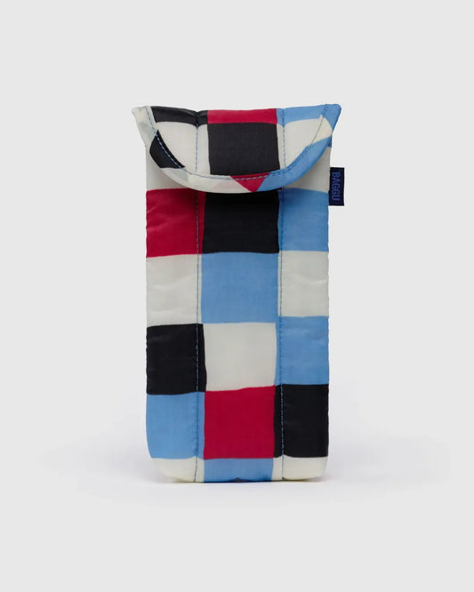 Puffy glasses sleeve | painted check