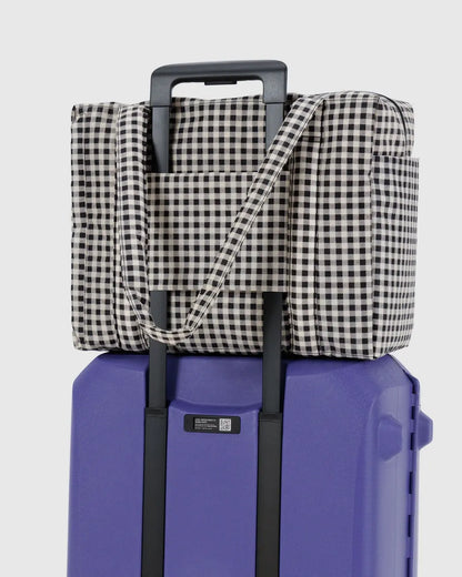 Small cloud carry on | black and white gingham