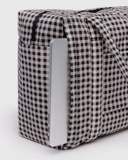Small cloud carry on | black and white gingham