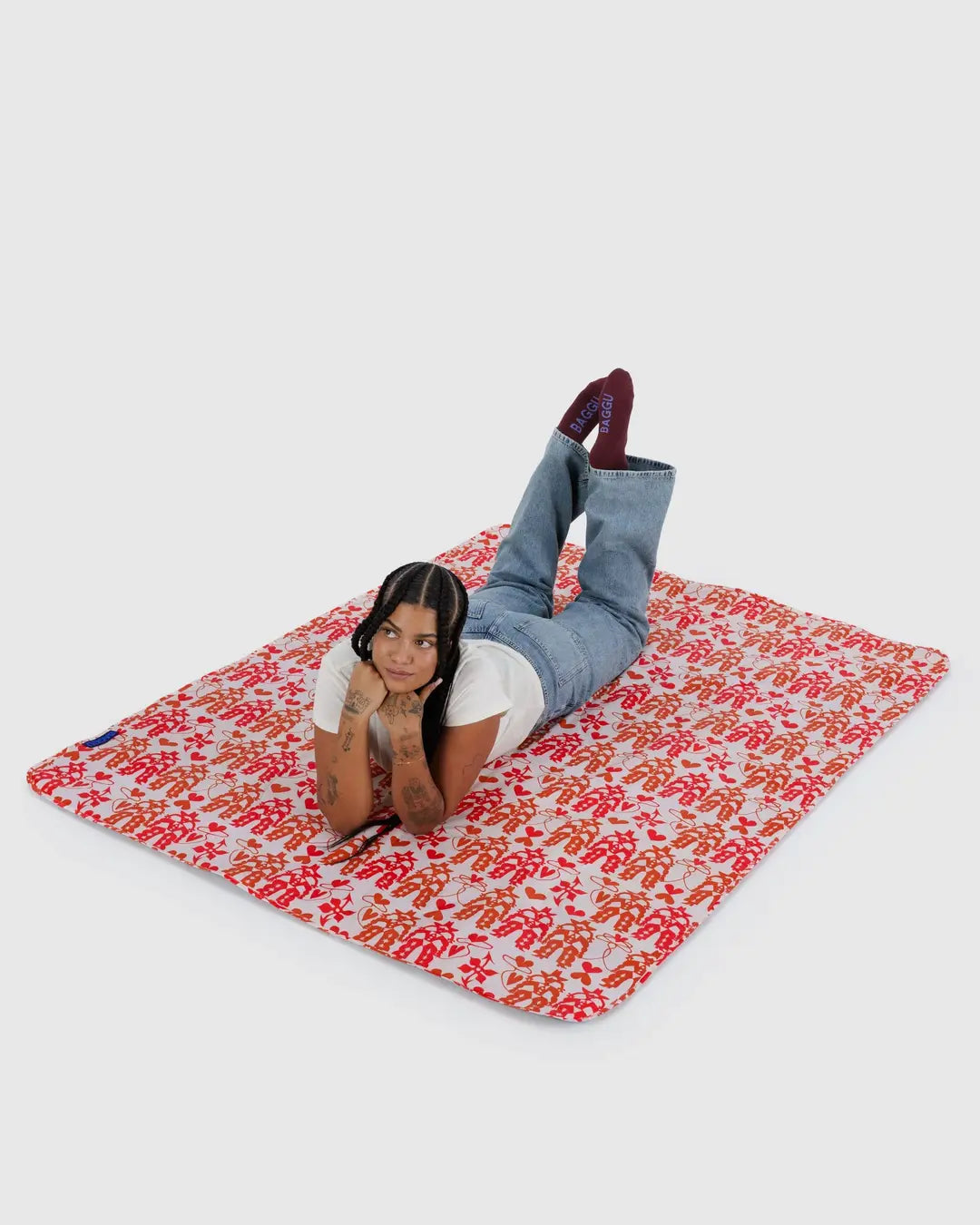 Puffy picnic blanket | cowgirl